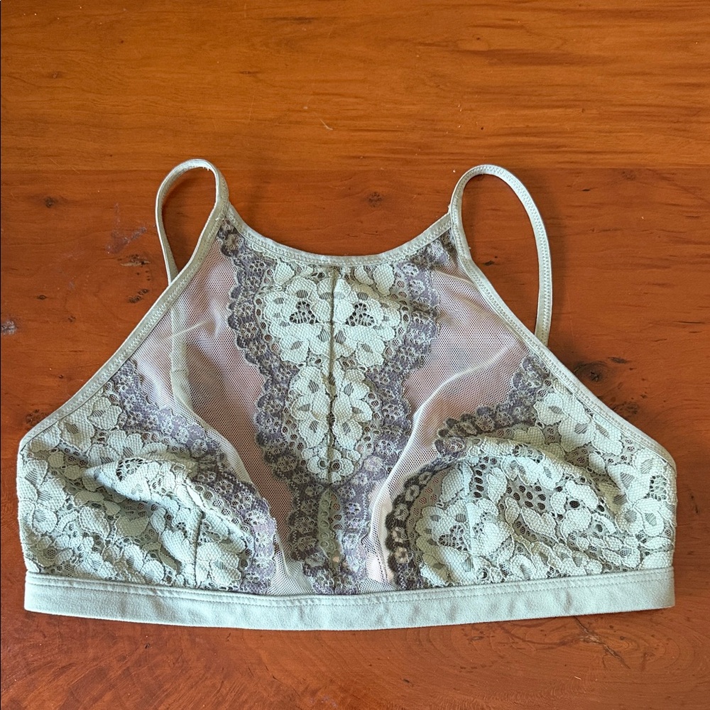 Victoria's Secret Lace Bandeau - Cream and Gray
